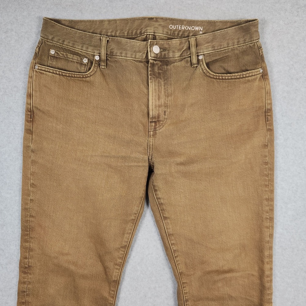 Outerknown Jeans 34x30 (Actual 36x32) Green Brown Denim SEA Drifter Tapered